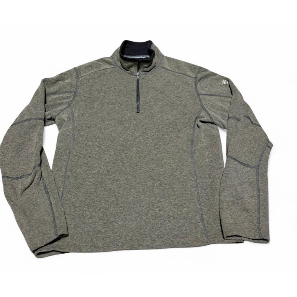 Kuhl Kashmira Men's Medium Gray 1/4 Zip Pullover Sweater Outdoor Hiking